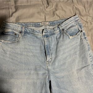 Abercrombie & Fitch Women's Light Blue Straight Leg Jeans